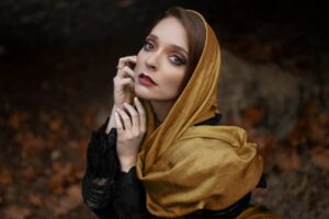 Portrait of Woman in Yellow Shawl